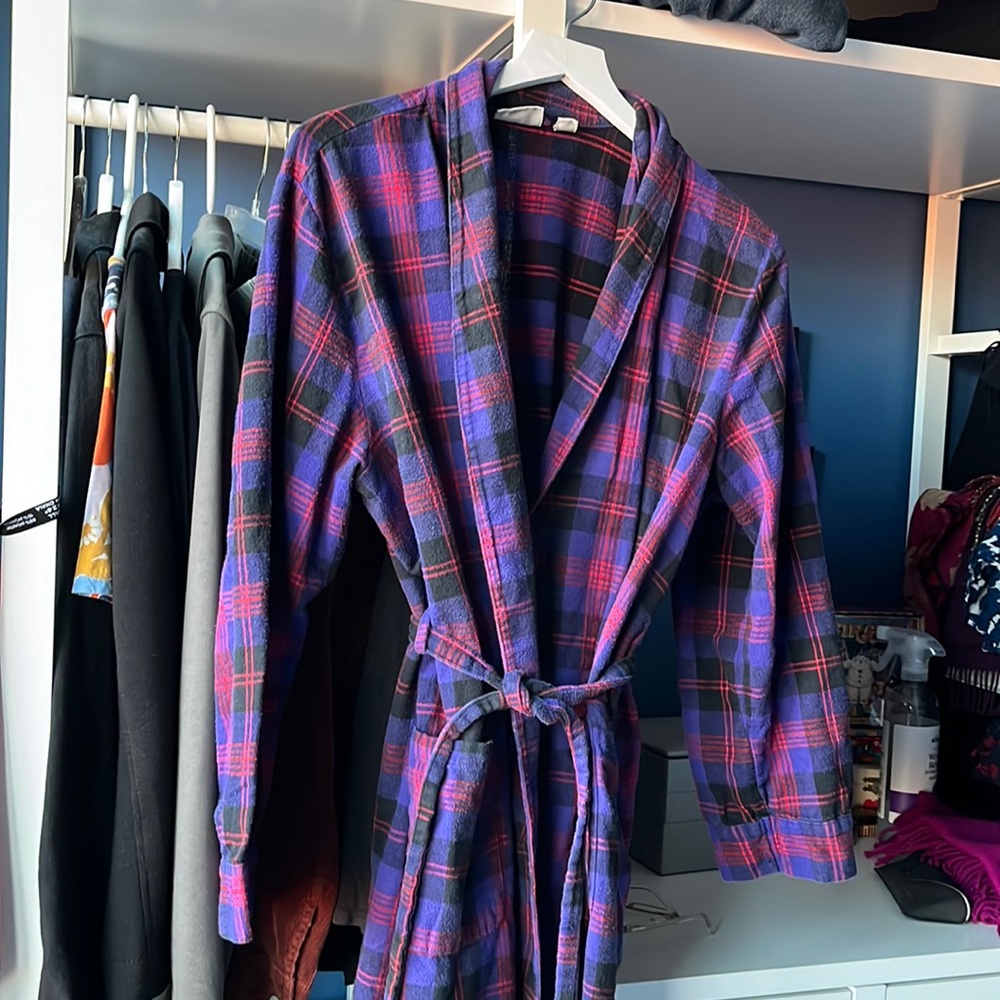 LLBean GUC super cozy flannel bathrobe